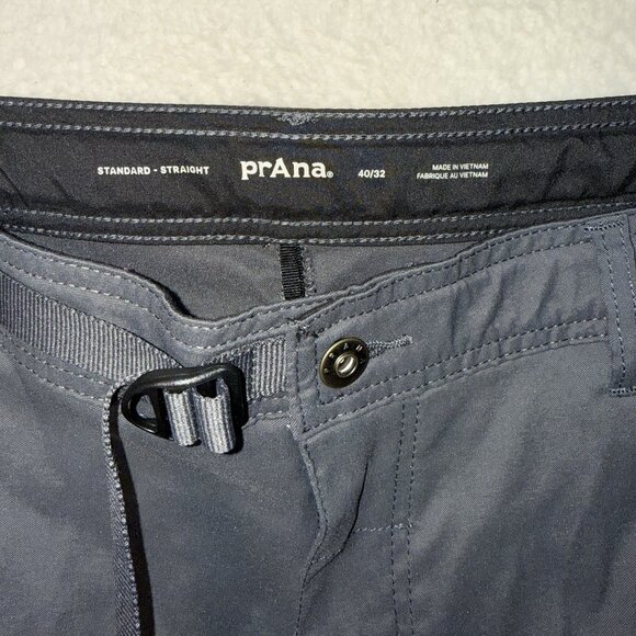 Prana Standard Straight Pants Cargo Pocket Size 40x32 Belted Nylon Gorpcore - Picture 2 of 9